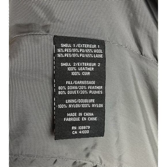 Rag & Bone Penfield Trailwear Black Wool & Leather Puffer Bomber Jacket Size 8 - Picture 10 of 10